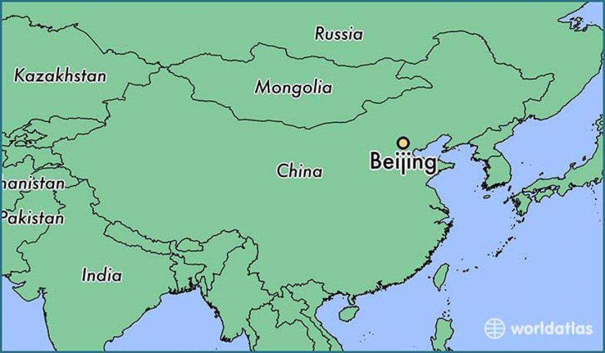 mapa Pekinu miejscu na świecie