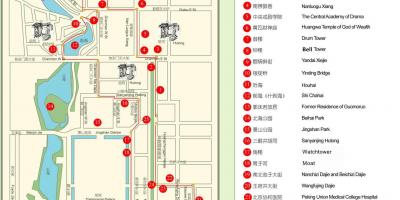 Mapa Beijing Hutong