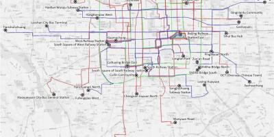 Pekin mapa linii autobusowych