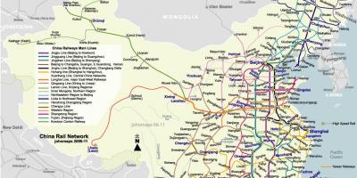 Pekin mapa linii kolejowych