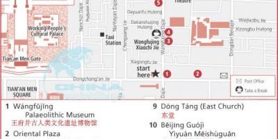 Ulica Wangfujing mapie