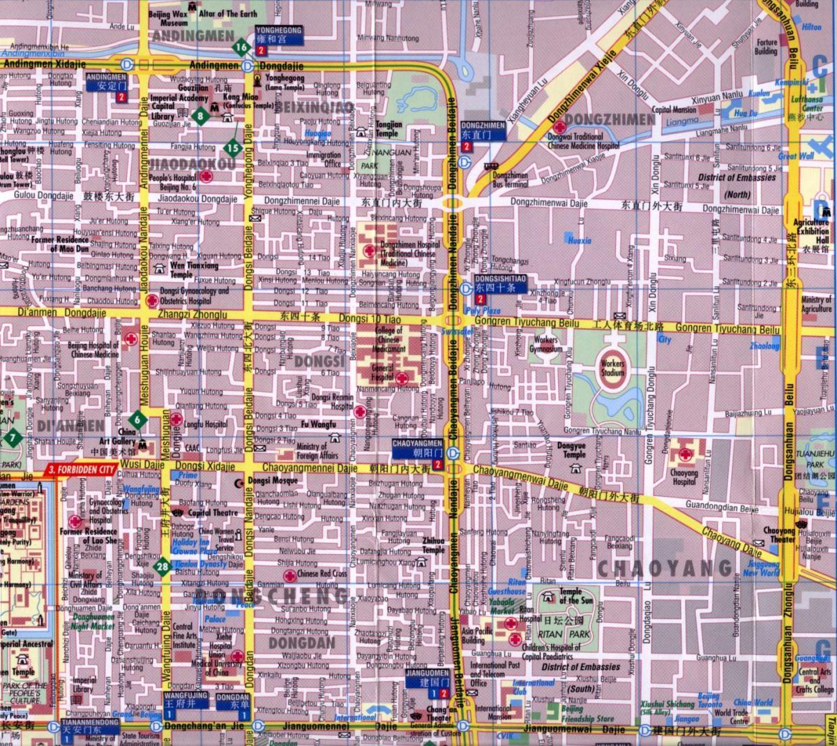 Chaoyang w Pekinie mapie