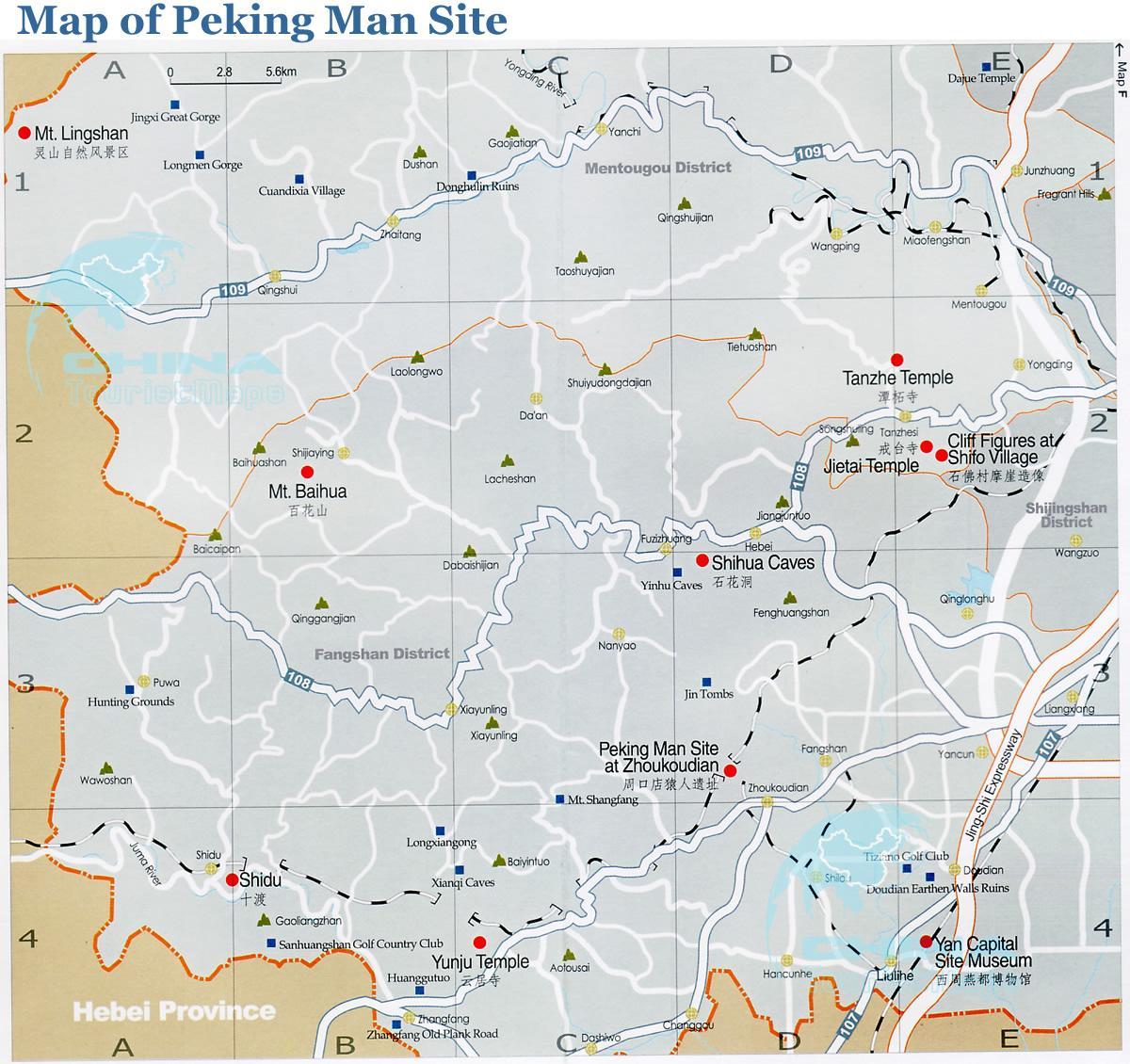 mapa Pekinu
