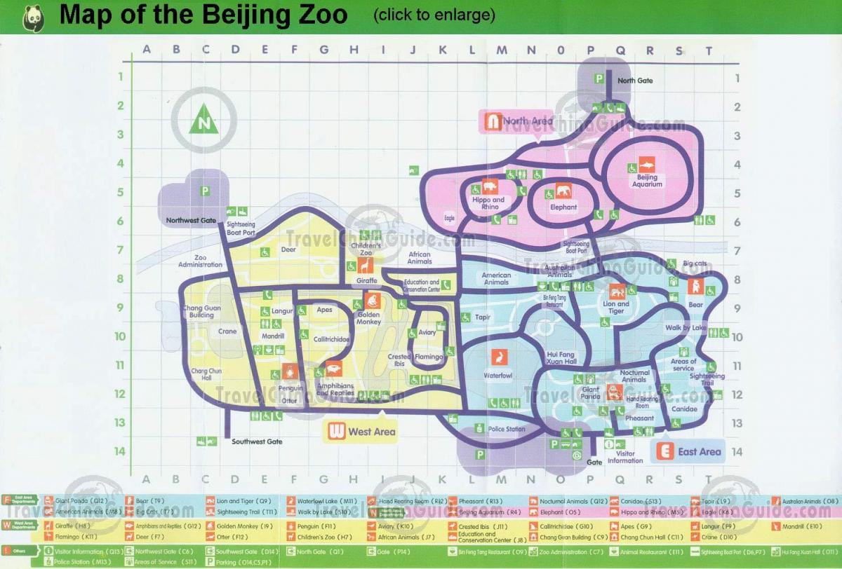 mapa Pekińskiego zoo