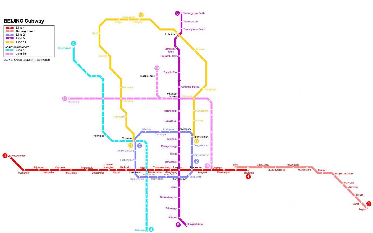 mapa Pekinie podziemne miasto