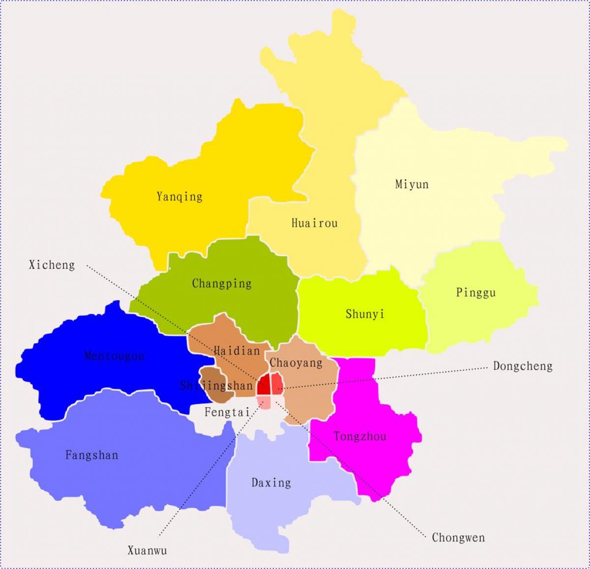 Pekin Chiny mapa