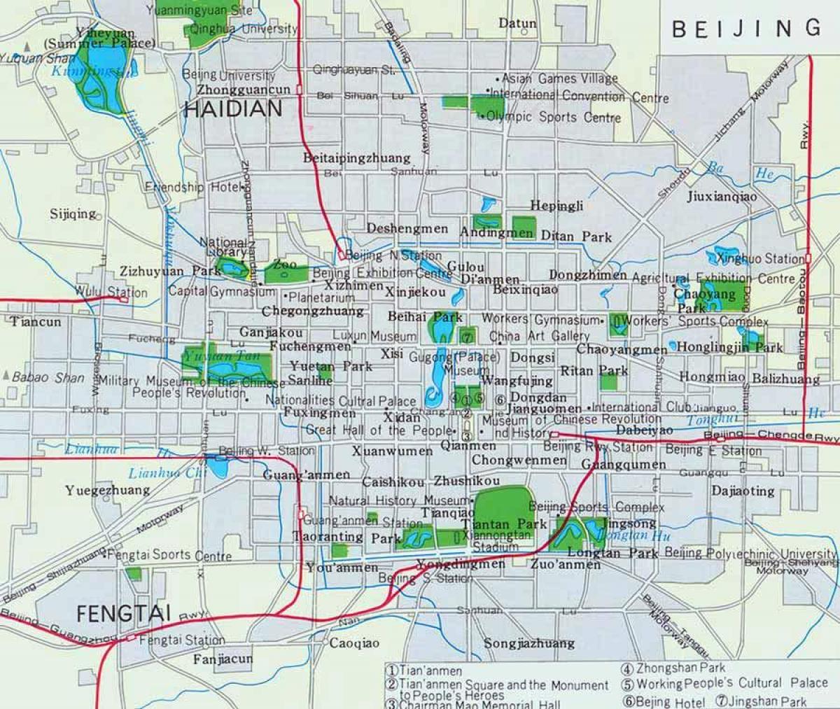 mapa miasta Pekin