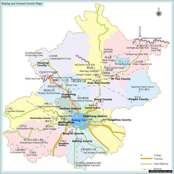 mapa Pekin