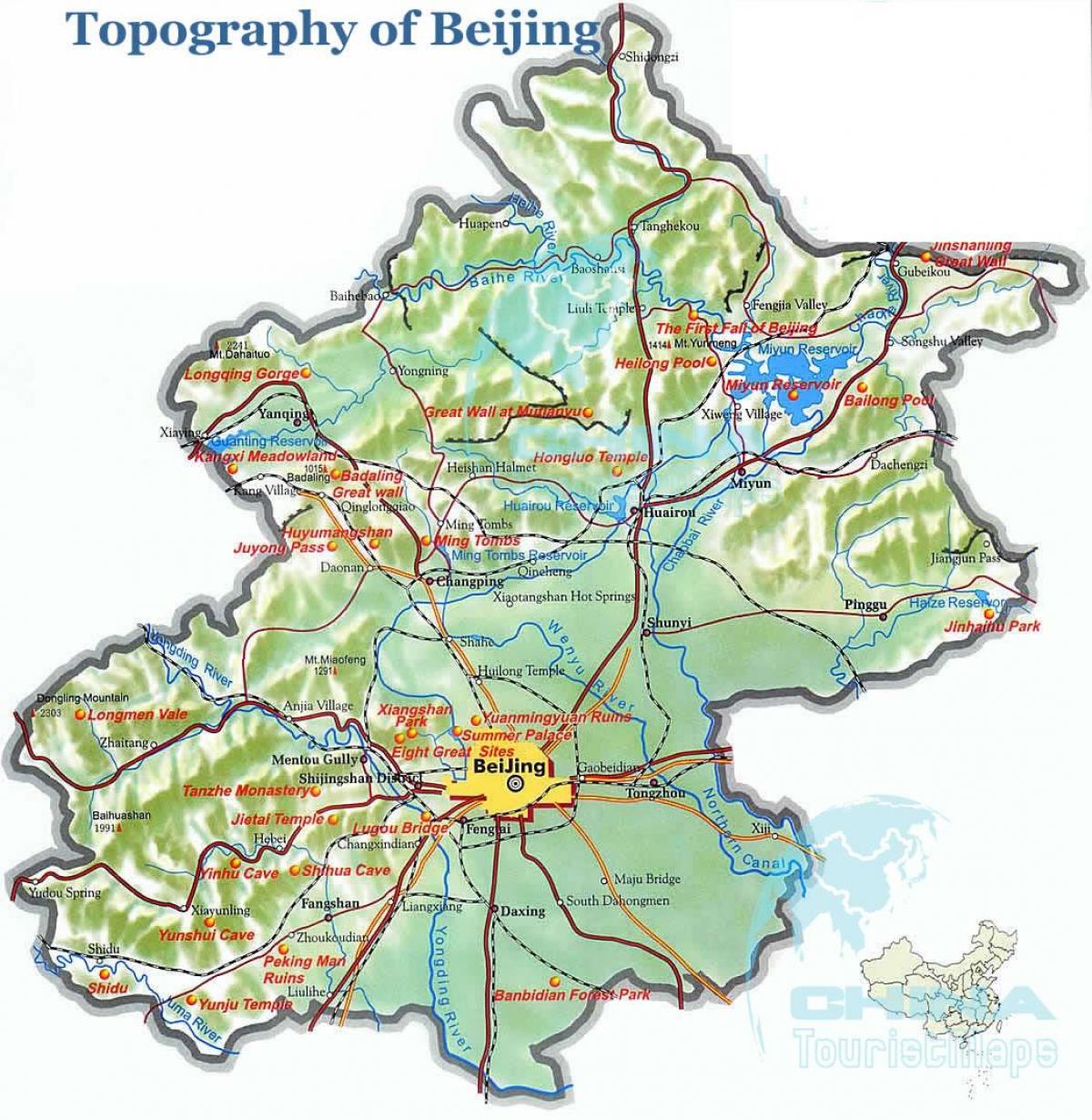 mapa topograficzna Pekinu