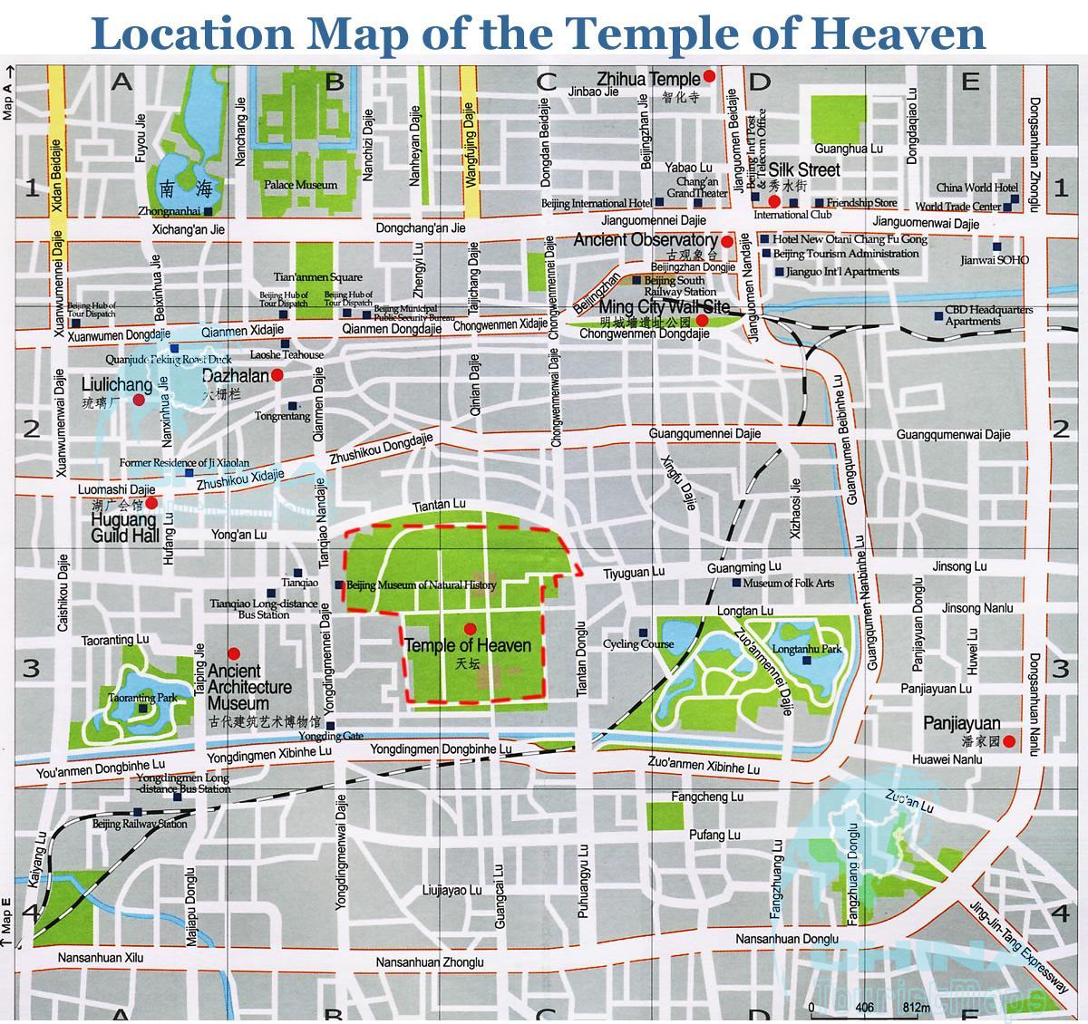 mapa Świątynia Nieba 