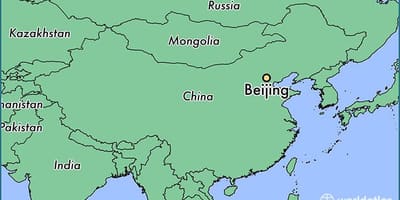 Pekin, Chiny mapa świata