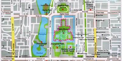 Mapa Zakazanego miasta mapa szczegółowa